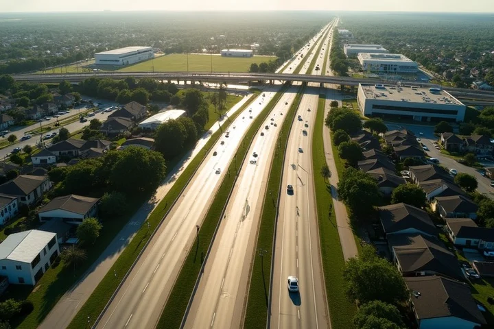 A North Texas suburban roadway network spreading from Plano toward Richardson, Frisco, Allen, and McKinney, with office
